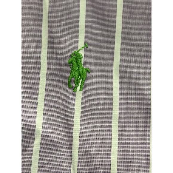 Ralph Lauren Classic Fit Stripe Button Up Shirt Size 17.5 100% Cotton - Picture 4 of 8